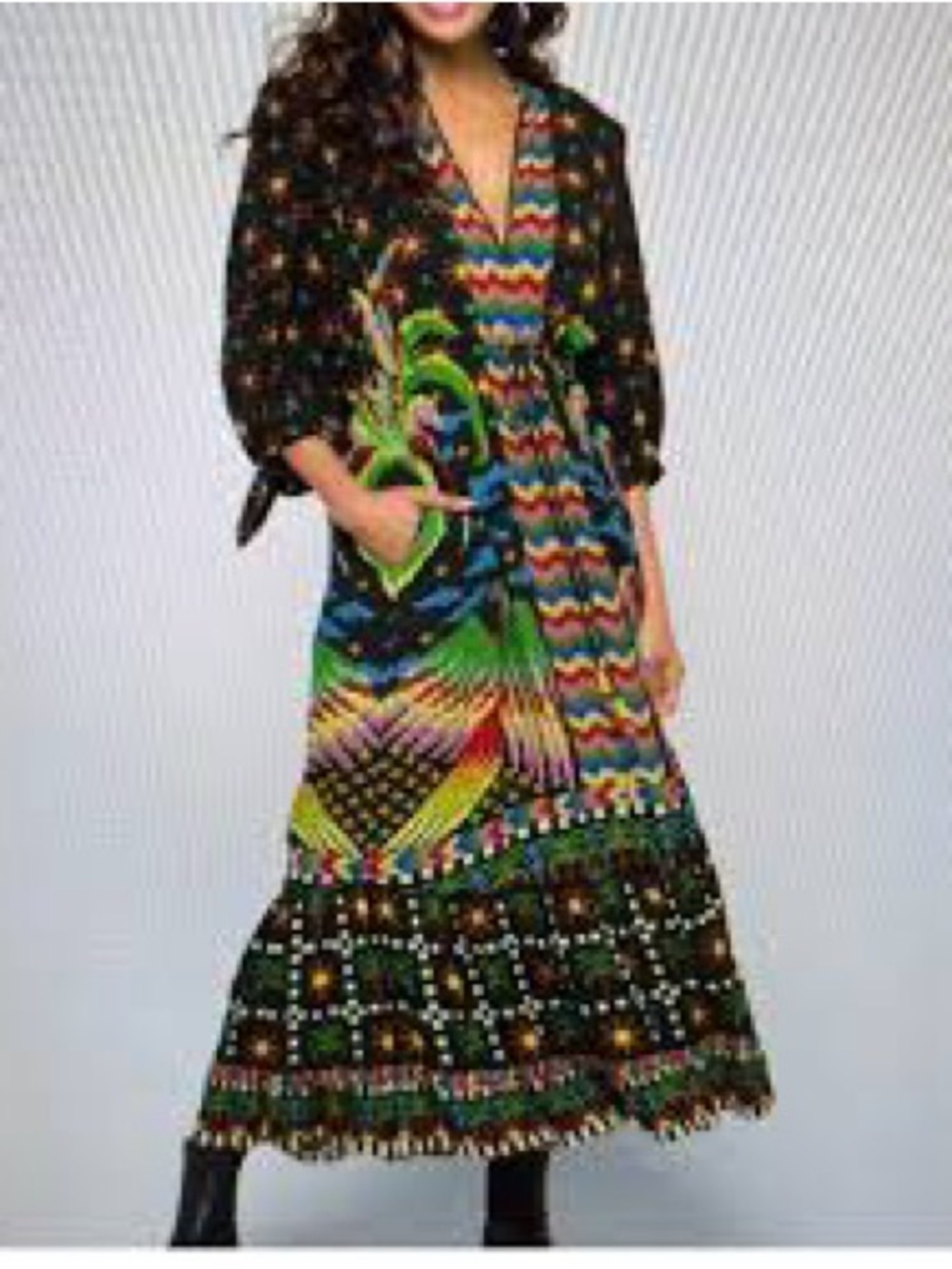 FARM Rio Macaw Night Maxi Dress Sz S - Picture 5 of 6